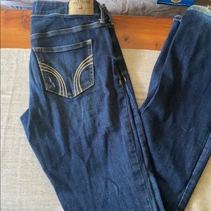 Hollister bootcut distressed jeans.